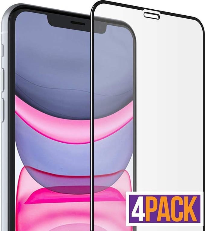 4x Screenprotector Full Tempered Glass Glazen Gehard Screen Protector 2.5D 9H (0.3mm) - iPhone 11 Pro