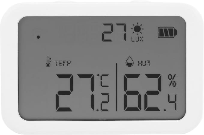 Slimme Sensor - 3 in 1 Detector - Klimaat Monitoring - Realtime LCD Scherm - 40 M Bereik - Wit