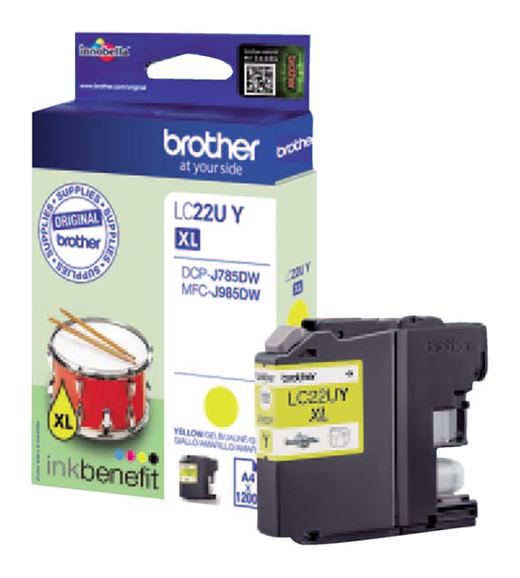 Brother Inktcartridge LC-22UY XL Geel Hoge capaciteit