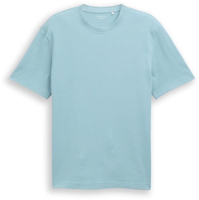 Tom Tailor - T-shirt met wafelstructuur - Maat M - tourmaline
