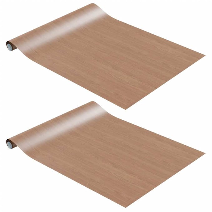 vidaXL - Meubelfolies - zelfklevend - 2 - st - 500x90 - cm - PVC - lichteikenkleurig
