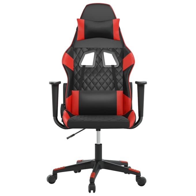 vidaXL - Gamestoel - kunstleer - zwart - en - rood