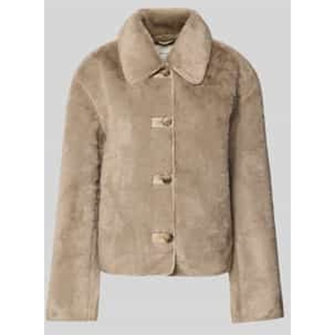 Regular fit jas van imitatiebont met platte kraag Model 'NEW CILO'