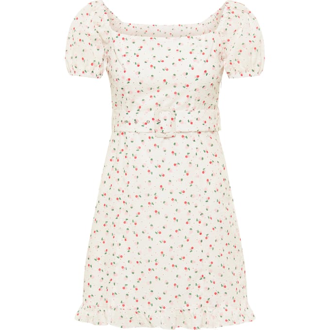 Mymo Mini-jurk met korte mouwen Dames wit