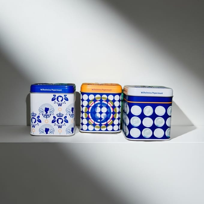 Wilhelmina Pepermunt - Snoep - Geschenk verpakking - Afsluitbaar - Set van 3 (3x100 gram)
