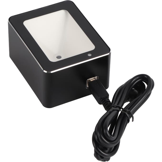 Scanner de codes-barres de bureau Plateforme de lecture de codes QR Supermarché Paiement mobile YHD‑9800YHD‑9800 blanc