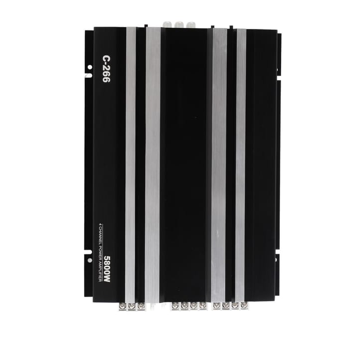 Auto Versterker 5800W 2 4 Ohm 4 Kanaals Hoge Efficiëntie Metaal Universeel voor Luidspreker Audiosysteem gray