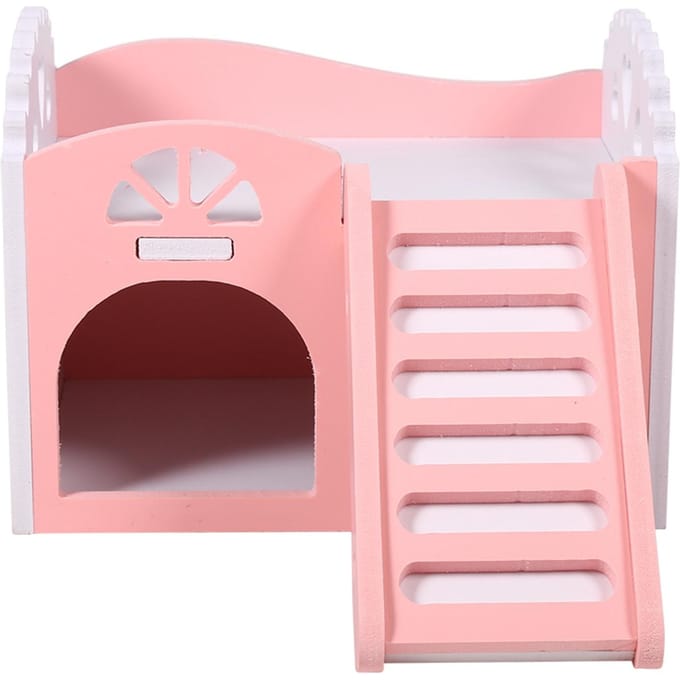 Hamster Klein Dier Kasteel Slaaphuis Nest Speelgoed Roze Pink pink