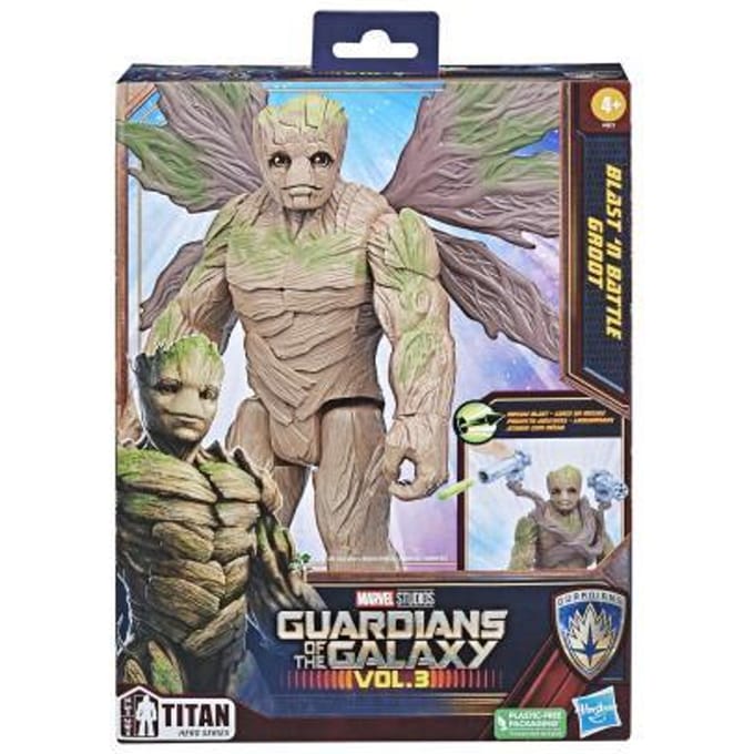 Hasbro Marvel Studios' Guardians of the Galaxy Vol. 3 Titan Hero Series Blast 'N Battle Groot Action Figure (11.5 )
