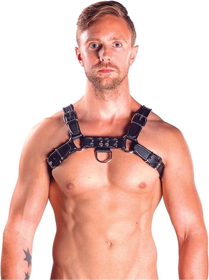 Mister b leren borstharnas zwart-zwart small