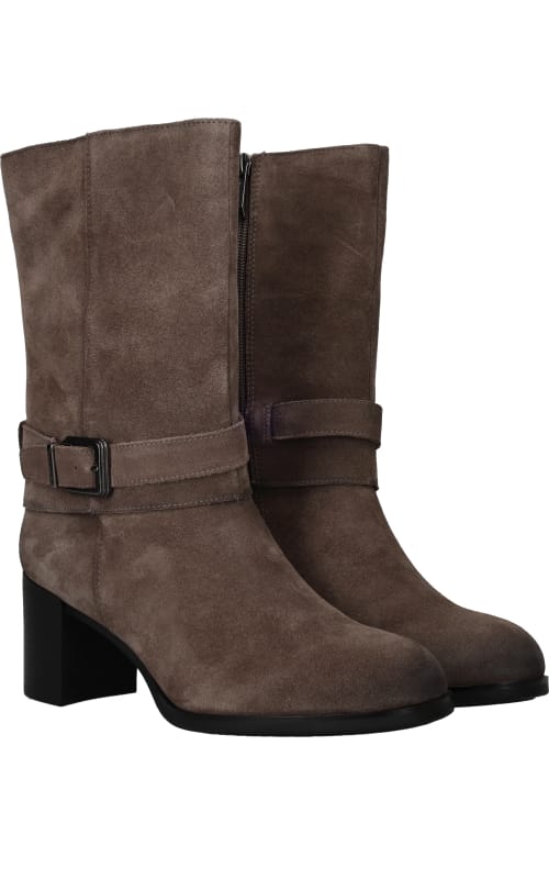Tamaris - Enkellaarsjes Hak Taupe 41