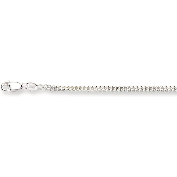 Glow ketting - zilver - gourmet 2.5 mm - 60 cm