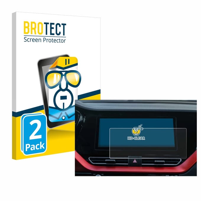 BROTECT - Screenprotector voor Kia E-Niro 2020 Infotainment System - Folie Beschermfolie transparant 2 Stuks