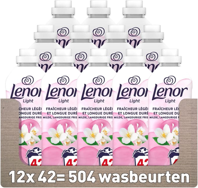 Lenor Wasverzachter - Jasmijn Bloem - 12 x 42 Wasbeurten