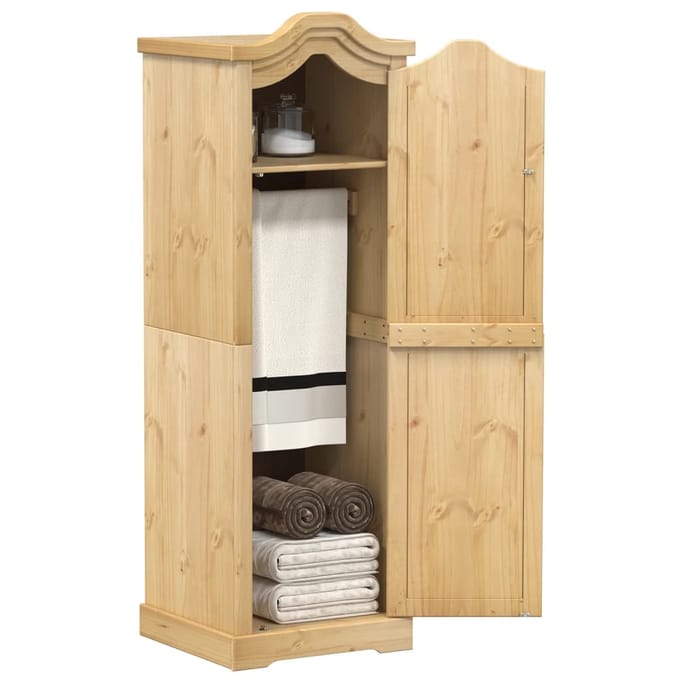 vidaXL - Kledingkast - Corona - 55x52x170 - cm - massief - grenenhout