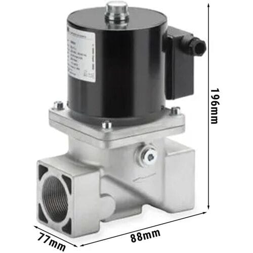 GGM Gastro Gasmagnetventil - GM 3/8 - VML Zilver / Zwart