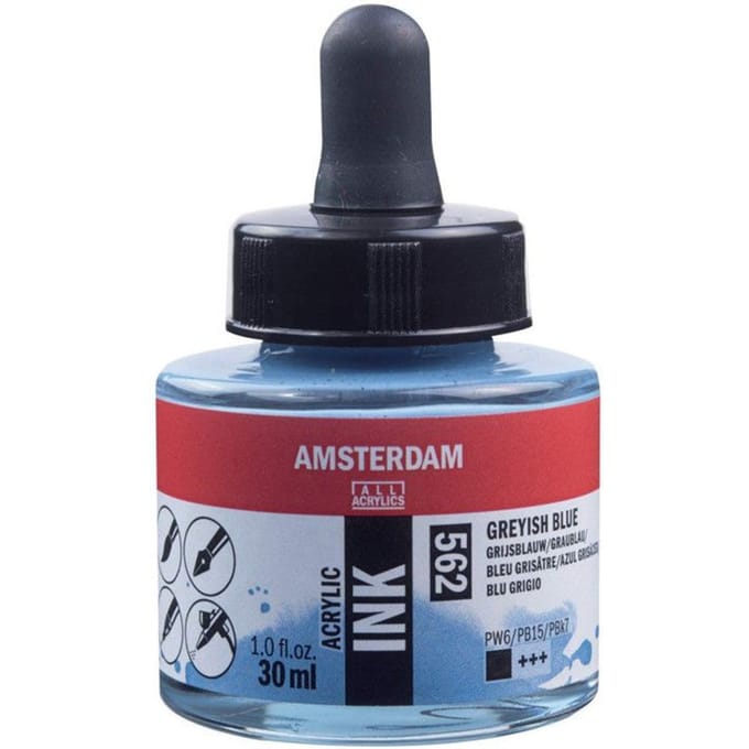 Amsterdam Acrylic Inkt Fles 30 ml Grijsblauw 562