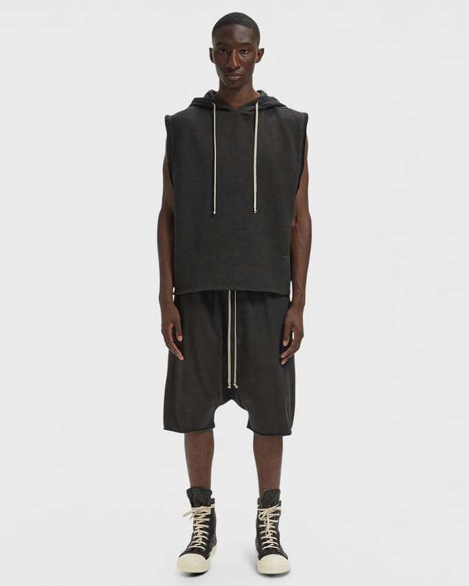 KNIT SWEAT TOP-HOODED TUNIC