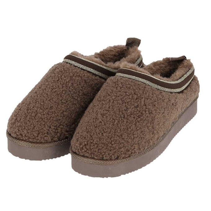 Dames sloffen - Mules Teddy - 39/40 / Taupe