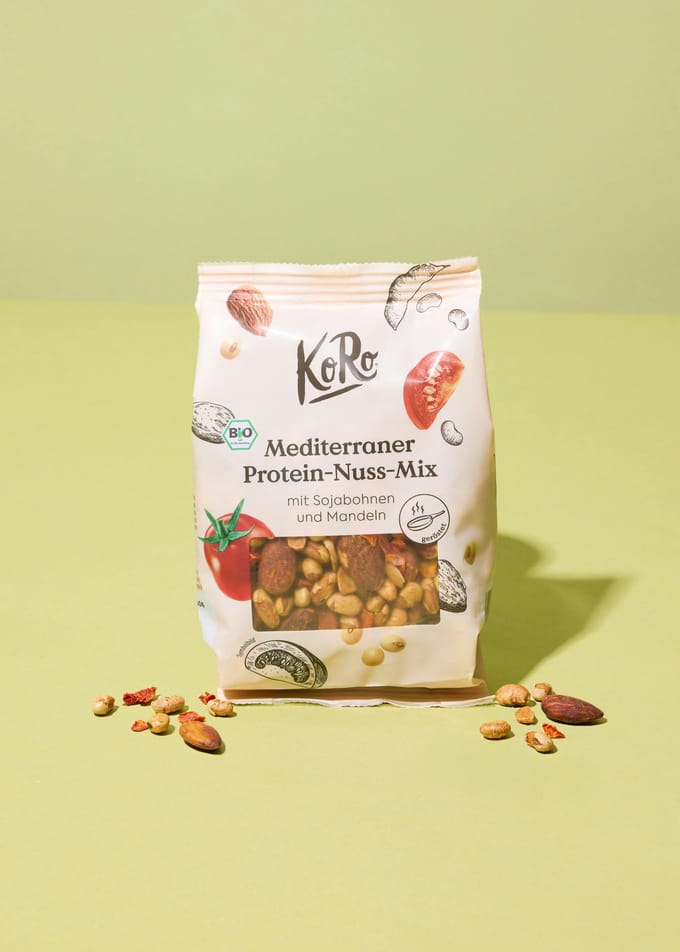 Geroosterde biologische proteïne-notenmix, mediterraan 160 g