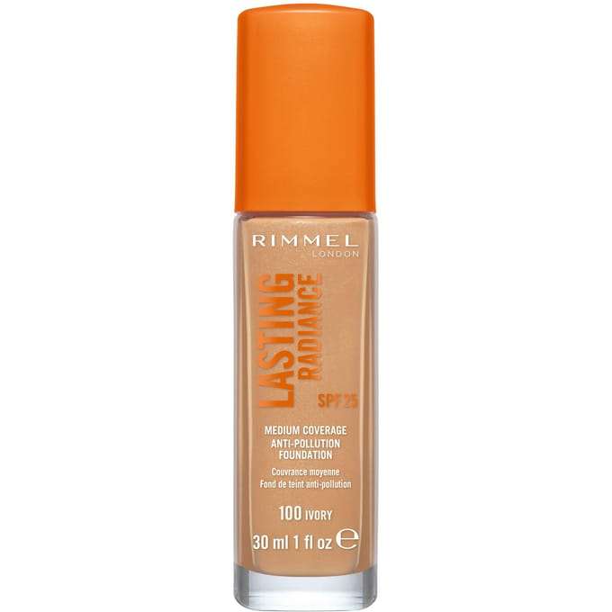 Rimmel Lasting Radiance Foundation SPF 25 100 Ivory 30 ml