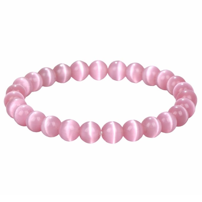 Fako Bijoux - Armband - Cat's Eye - Kattenoog - Roze