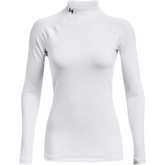 Under Armour Coldgear Authentics Mockneck Longsleeve Dames-Wit