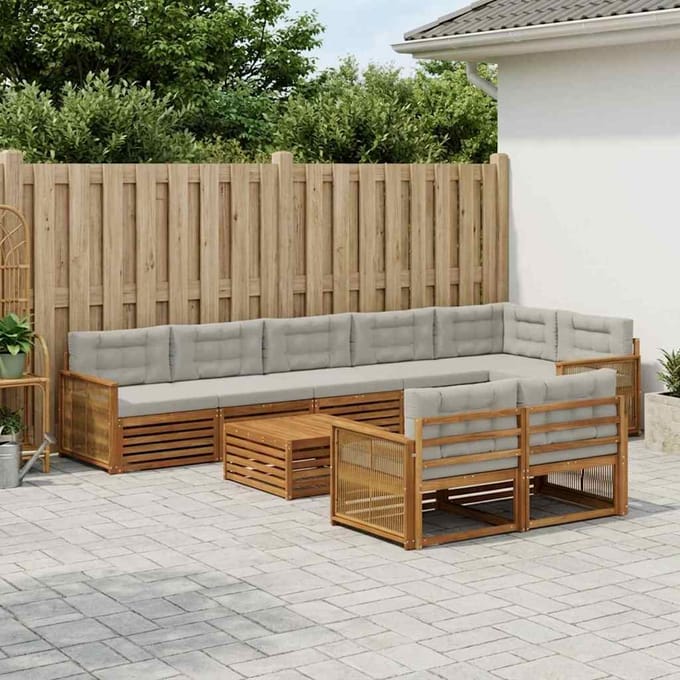vidaXL - Buiten - bank - set - 9 - st