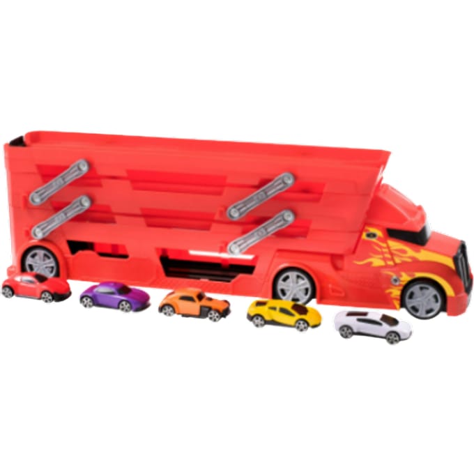 Teamsterz Launcher Transporter met 5 metalen auto's