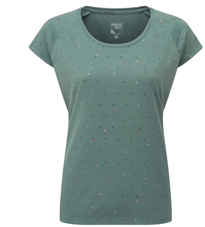 SPRAYWAY Dot T-Shirt dames - Balsam Green - Maat 10