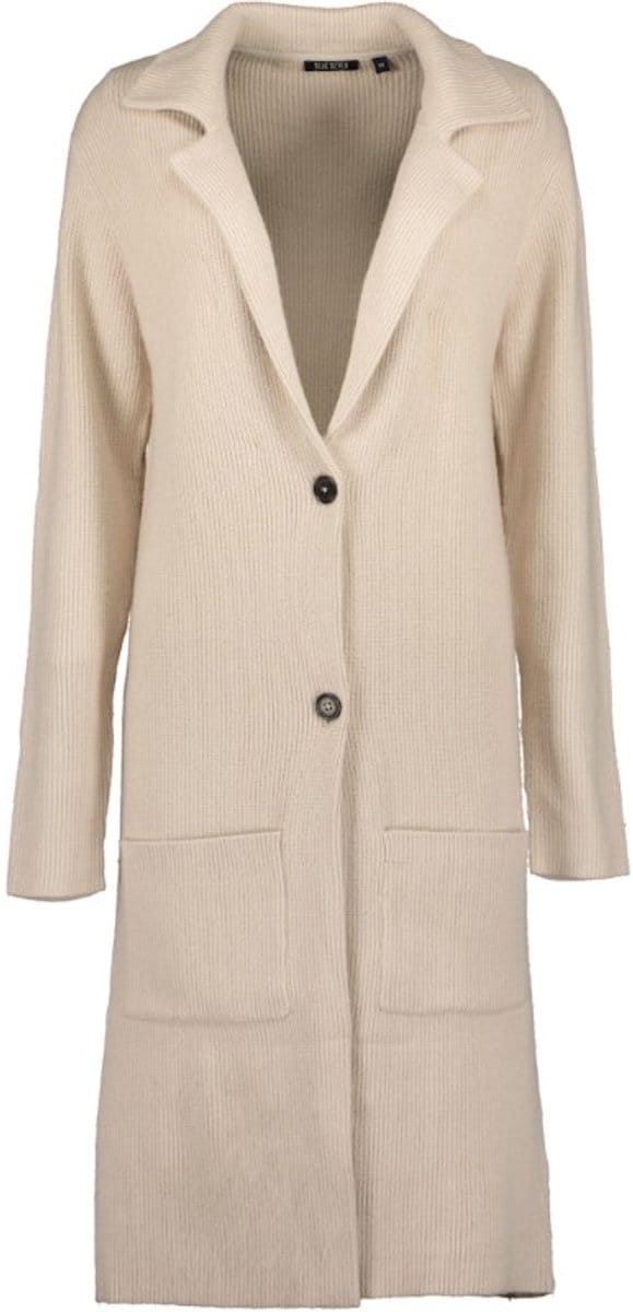 Blue Seven - Vest 248071 beige lang met zakken - maat 44
