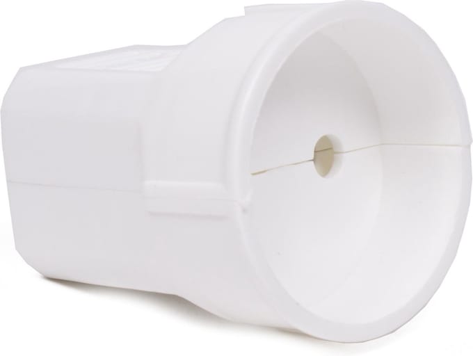Benson Betrouwbare contrastekker - 10A - 250V - wit - met trekontlasting
