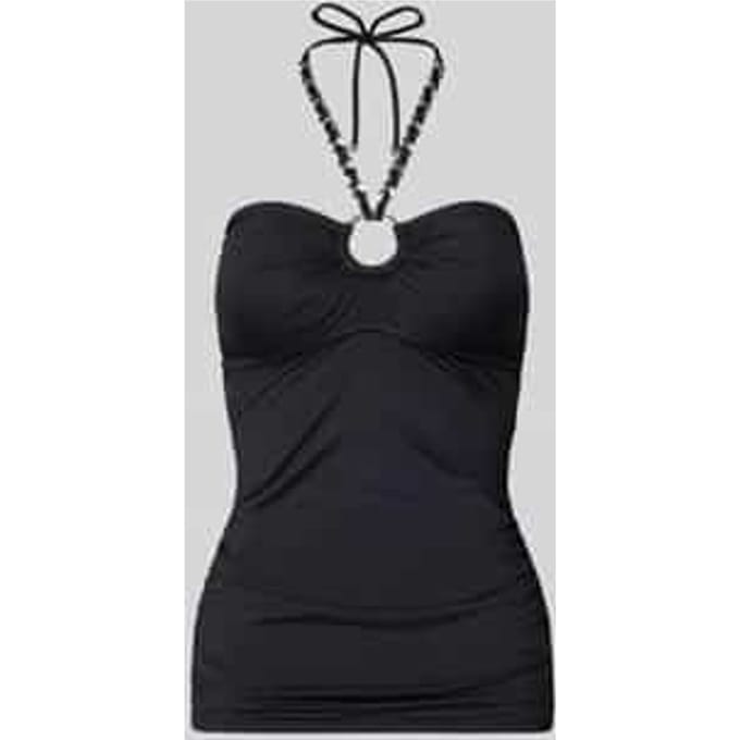 Tankini-bovendeel met halter in schakelkettinglook