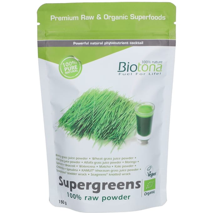 Biotona Supergreens raw powder bio 150 Gram