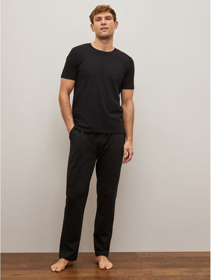 Next - Heren - Loopback joggingbroek met standaard pasvorm en open zoom - Zwart