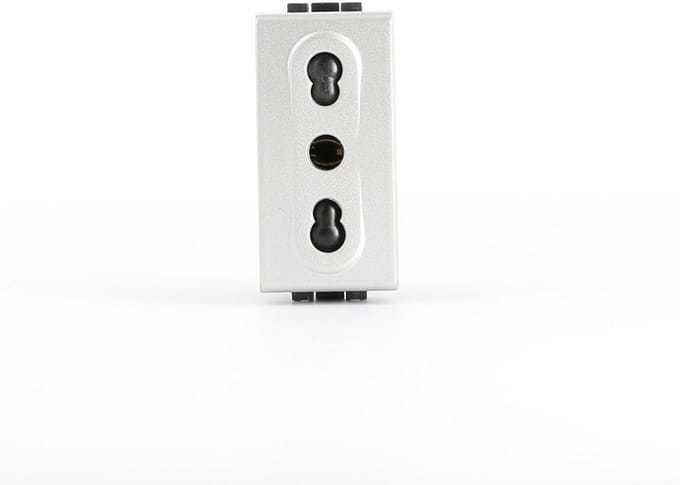 Stopcontact 2P Italiaanse Norm Module Zwart