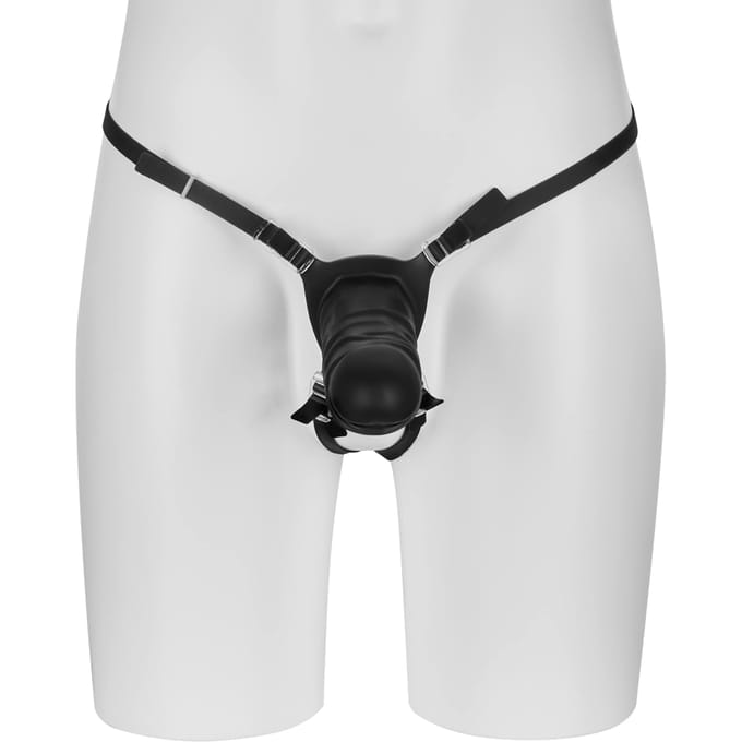 Pipedream FF Extreme voorbinddildo Silicone Hollow Strap On zwart - 7 inch