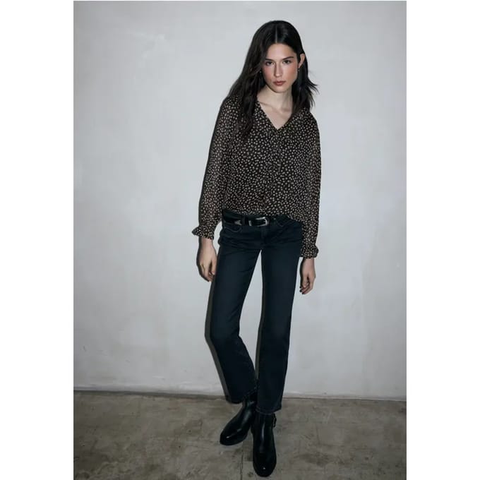 Chiffon blouse met volants