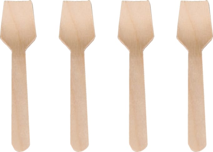 DEPA® Lepel - iJslepel - Hout - 95mm - naturel - 100 stuks