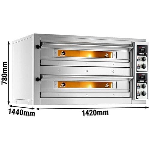 GGM Gastro Elektro Pizzaofen - 9+9x 33cm - Manuell Zilver