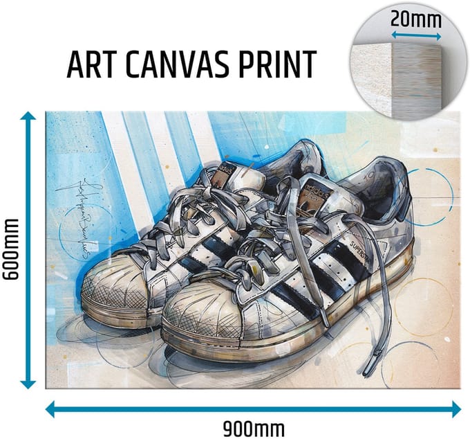 Sneaker canvas Superstar 90x60 cm