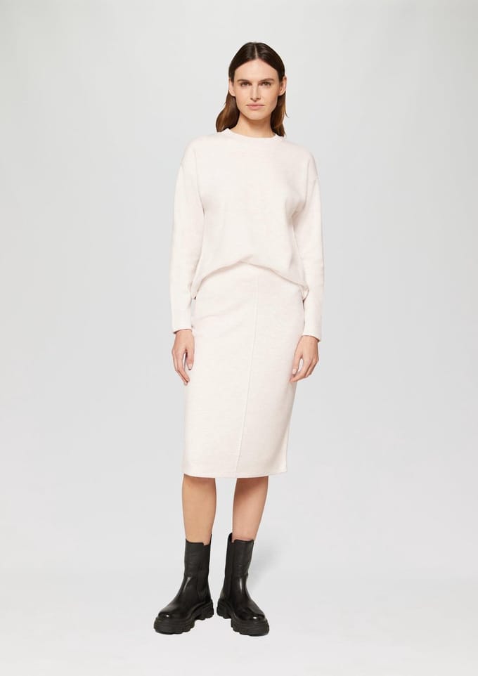 s.Oliver - female - Zachte midirok van sweatstof