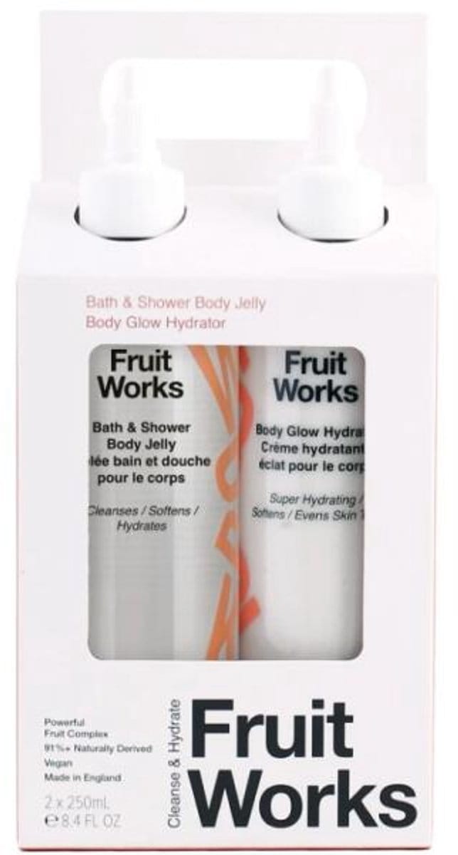 Fruit Works Cleanse & Hydrate Duo - Douchegel & Body Lotion Set - 2 x 200 ml