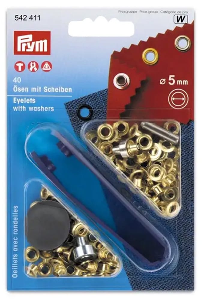 PRYM Ringen met schijven MS 5,0 mm goudkleurig 542411 - Prym