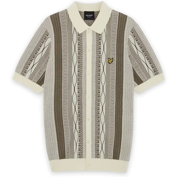 Gebreide jacquard brocade blouse Lyle & Scott