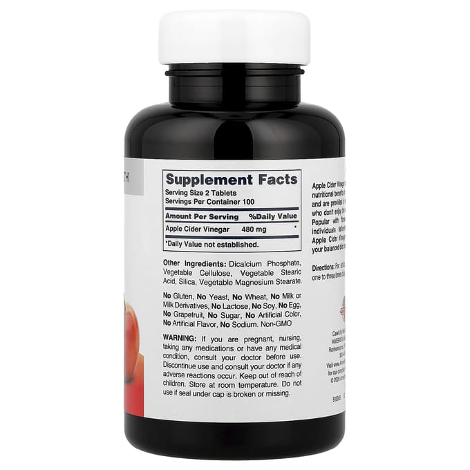Appelciderazijn, 480 mg, 200 tabletten (240 mg per tablet)
