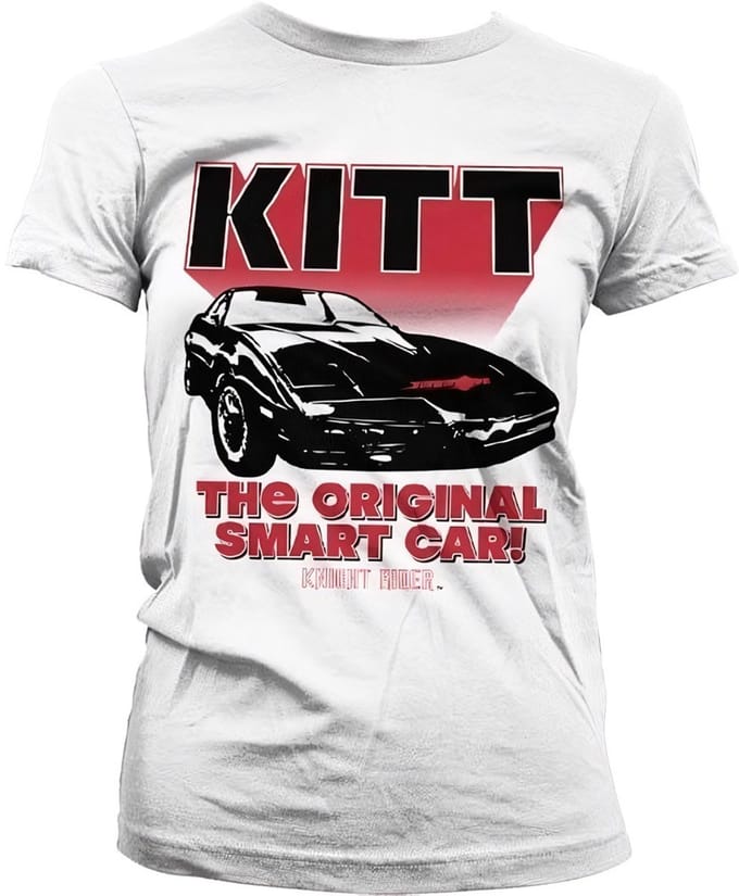 Knight Rider Dames Tshirt -M- KITT The Original Smart Car Wit