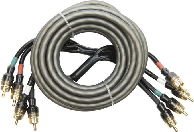 AUDIO SYSTEM HIGH-PERFORMANCE RCA-KABEL 5000mm 4-weg OFC cinch-kabel