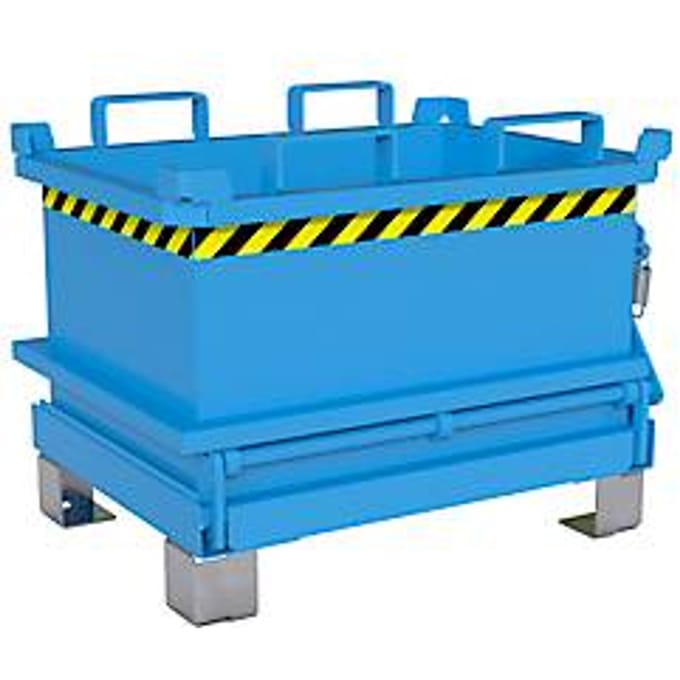 Bauer Mini-klapbodemcontainer MSB 150 - 800 x 600 x 625 mm - lichtblauw RAL 5012