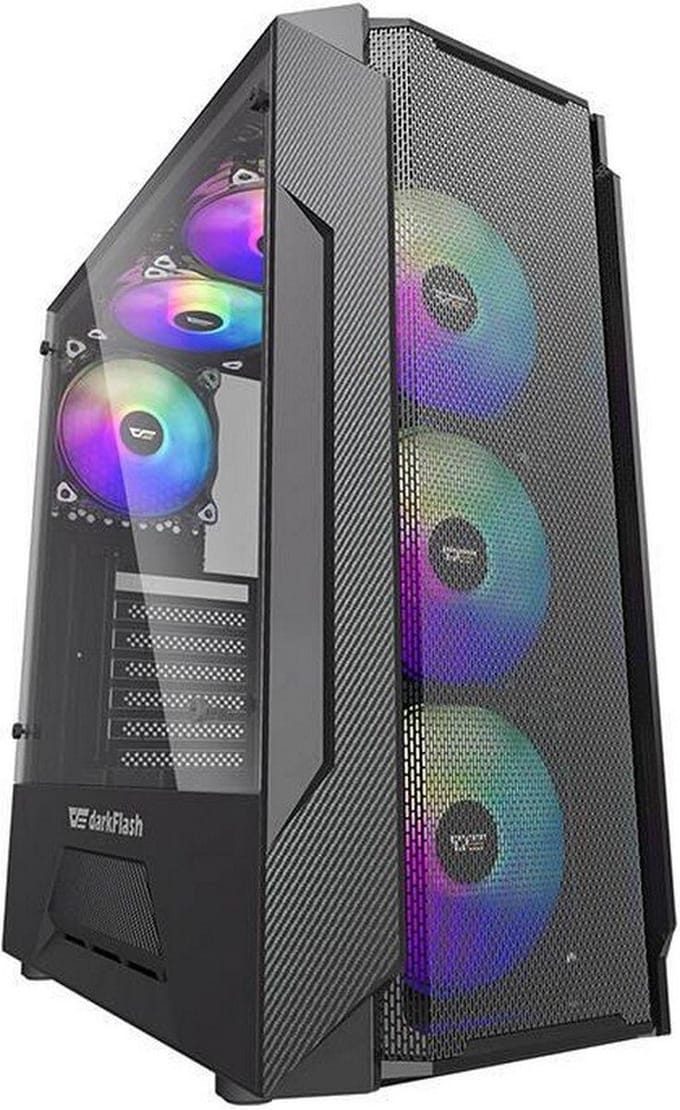 Darkflash Leo Computerbehuizing Voor Pc Atx Met Koeling En Achtergrondverlichting
